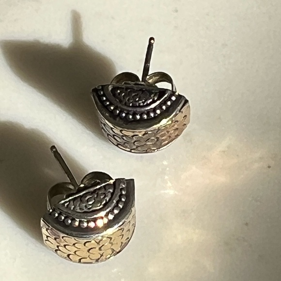 JOHN HARDY Dot Collection 18K & Sterling Stud Earrings - Picture 2 of 3
